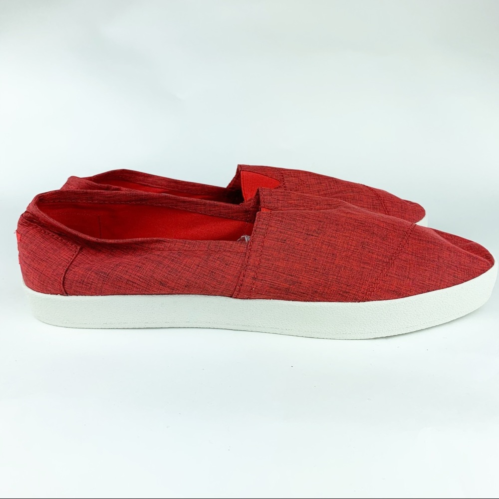 NWOT TOMS Red Slip-Ons